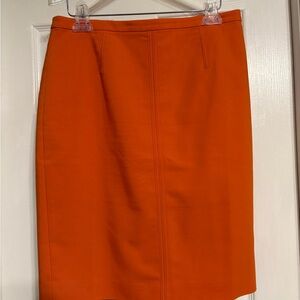 Ann Taylor Bright Orange Pencil Skirt
